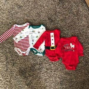 Christmas bodysuits lot of 4